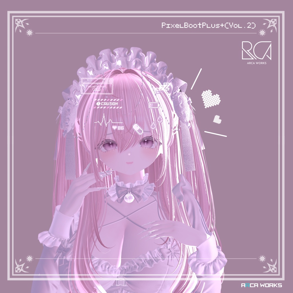 【Vol.2新発売】動く! PixelBoot ヘアアクセサリー (+なで警告ギミック)