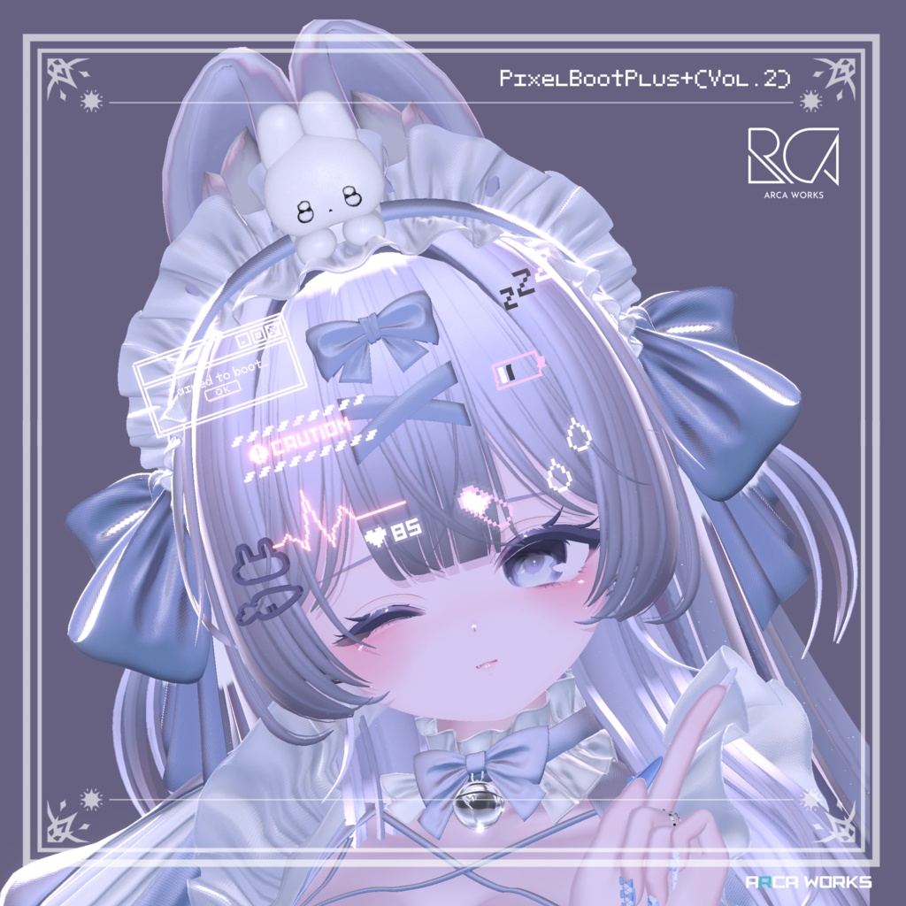 【Vol.2新発売】動く! PixelBoot ヘアアクセサリー (+なで警告ギミック)