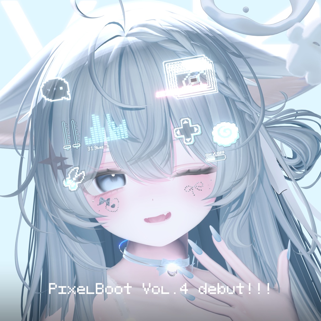 【Vol.4新発売】動く! PixelBoot ヘアアクセサリー (+なで警告ギミック)