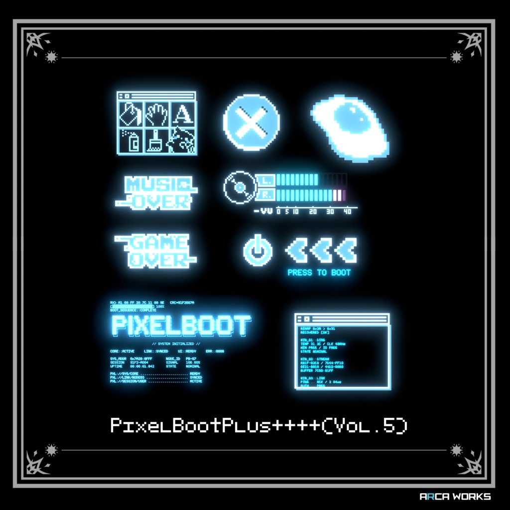 動く! PixelBoot ヘアアクセサリー (+2種ギミック)