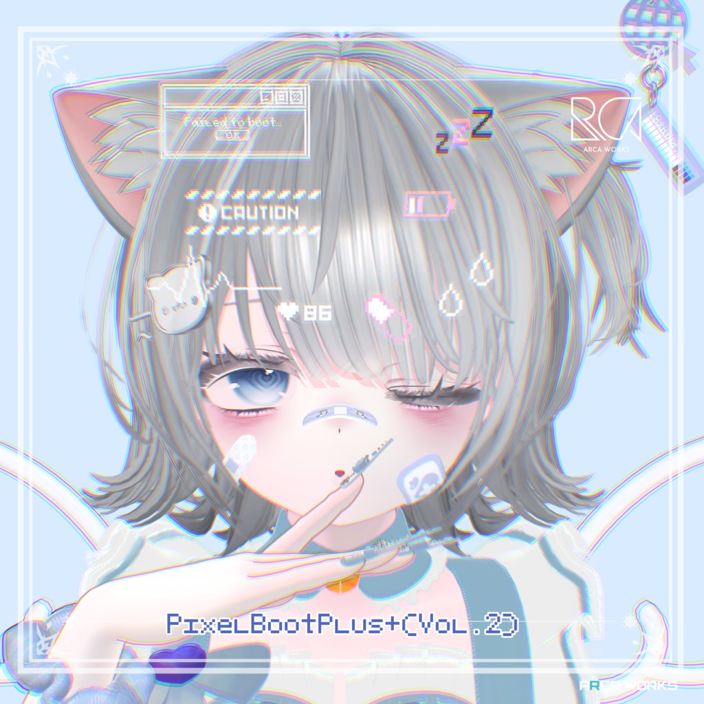 【Vol.2新発売】動く! PixelBoot ヘアアクセサリー (+なで警告ギミック)