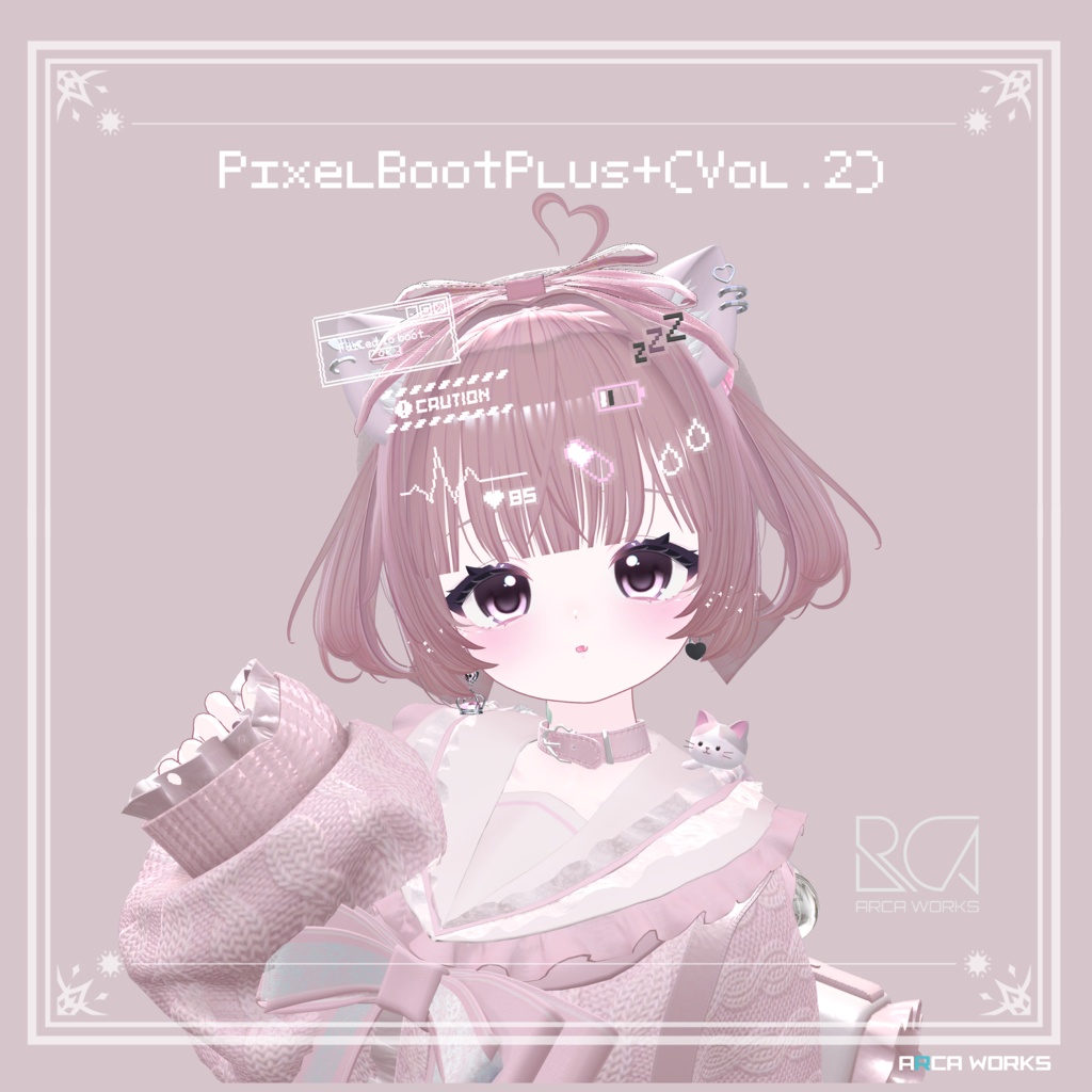 【Vol.2新発売】動く! PixelBoot ヘアアクセサリー (+なで警告ギミック)