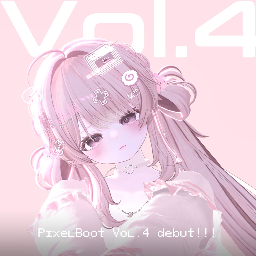 【Vol.4新発売】動く! PixelBoot ヘアアクセサリー (+なで警告ギミック)