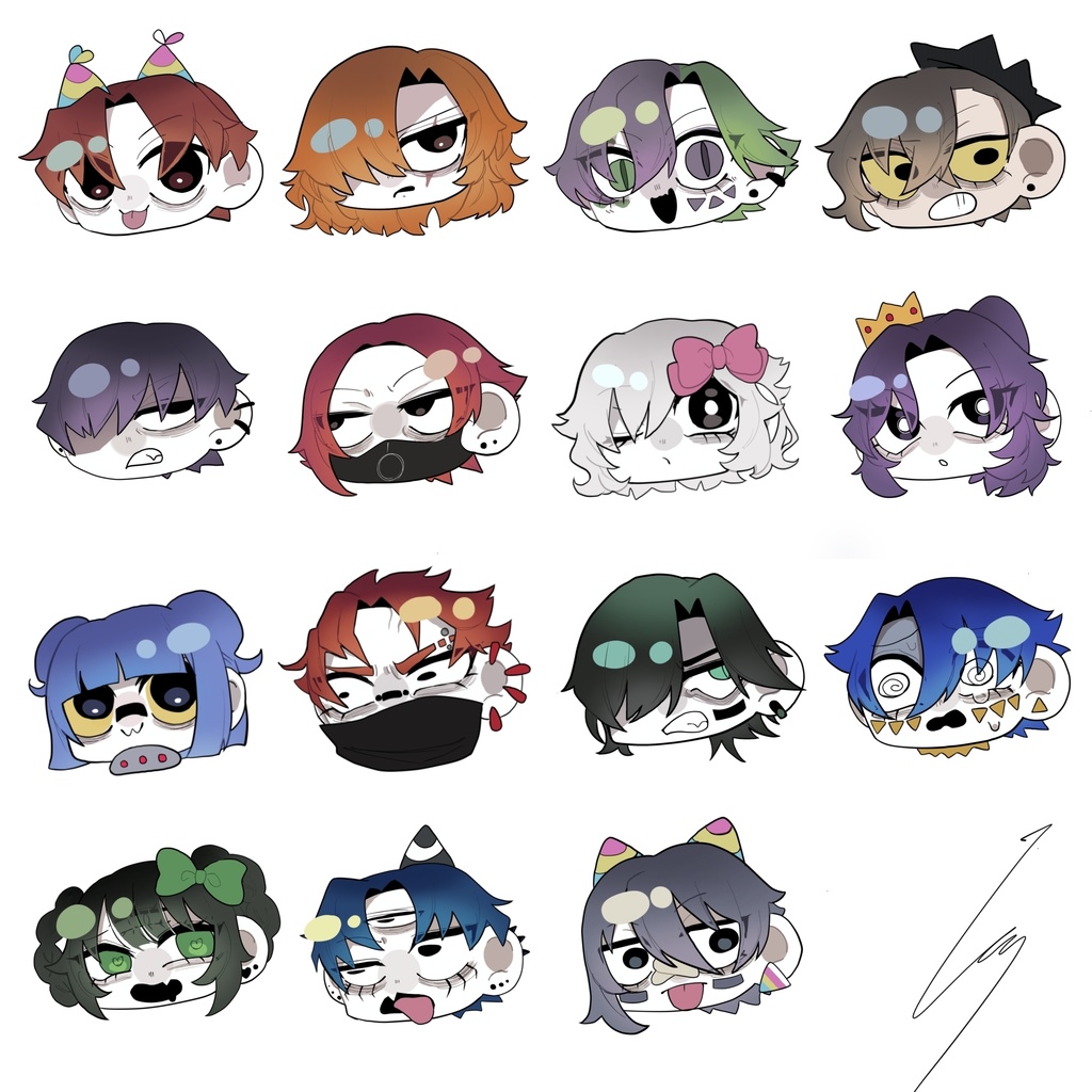 フェイスステッカーセット