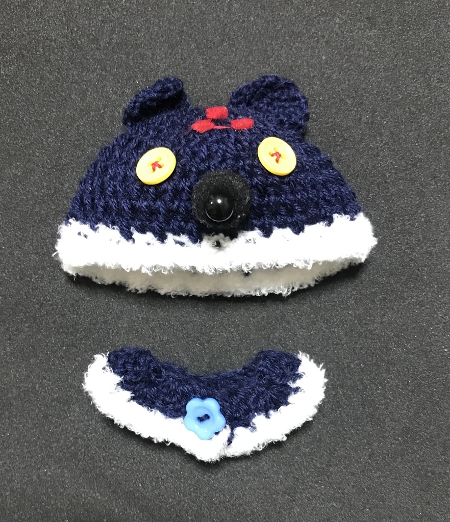 12cmぬいぐるみ用　わんこ黒セット