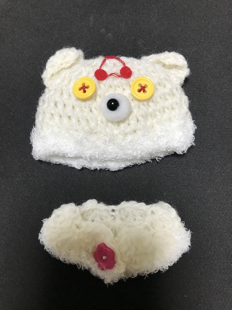 12cmぬいぐるみ用　わんこ白セット