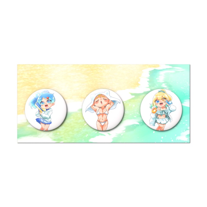 フラフィー❦プリンセ_缶バッジ3点(全2種)