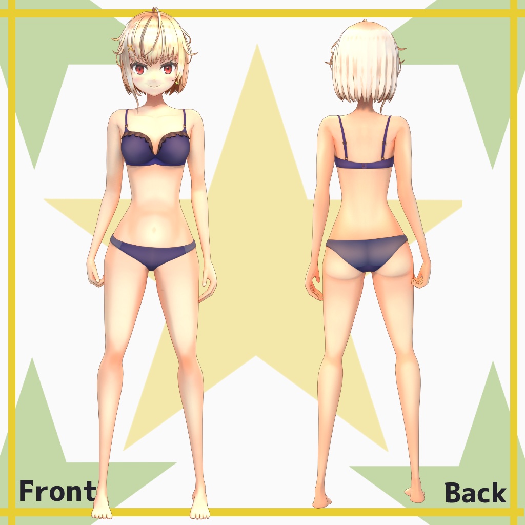 オリジナル3Dモデル『ひとぼし』ver.1.0