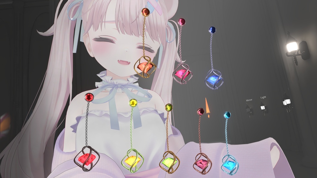 MA対応 舞い散るイヤリング アクセサリー パーティクル付 Accessory particle earrings