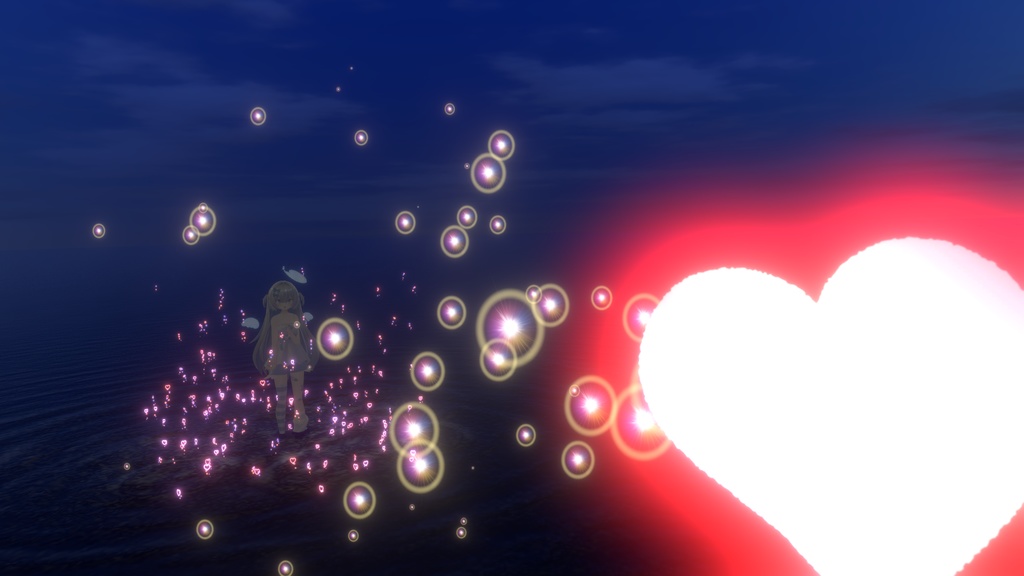 kiss bom heart キス ボム ハート particle