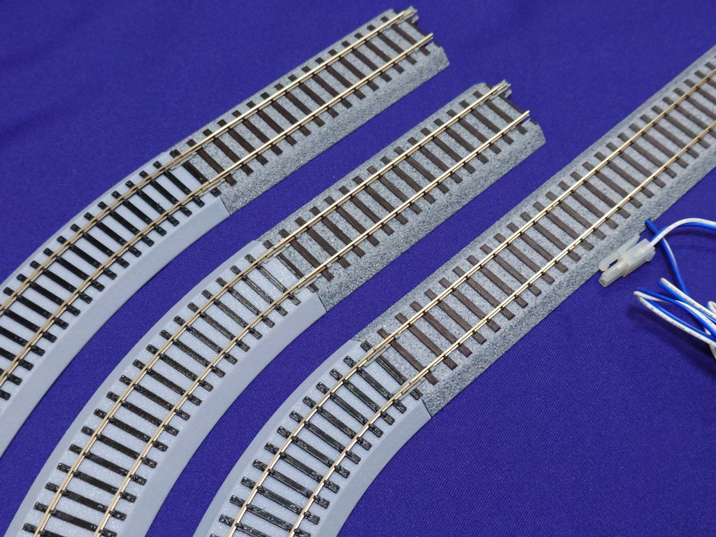 3Dプリント16.5mm道床 ―小半径カーブ―