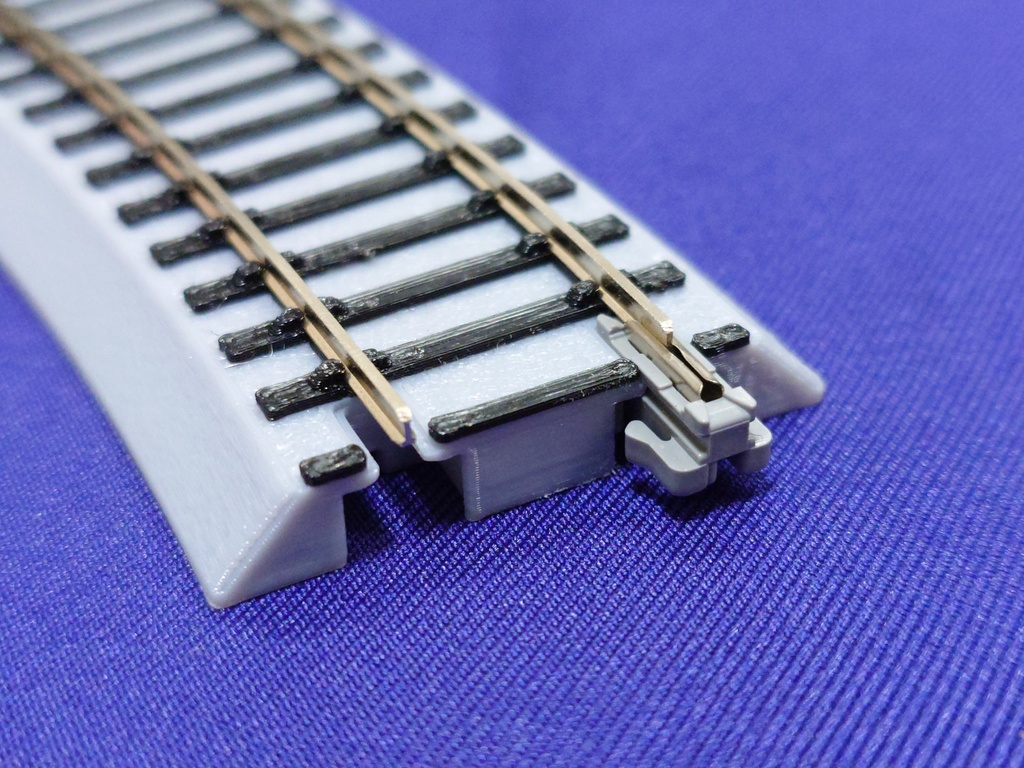 3Dプリント16.5mm道床 ―小半径カーブ―