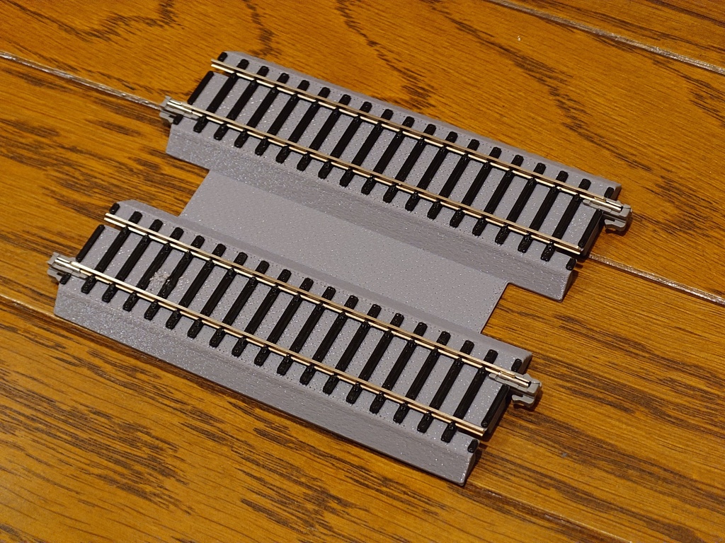 3Dプリント16.5mm道床　―ストレート―