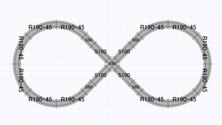 3Dプリント16.5mm道床 ―ストレート―
