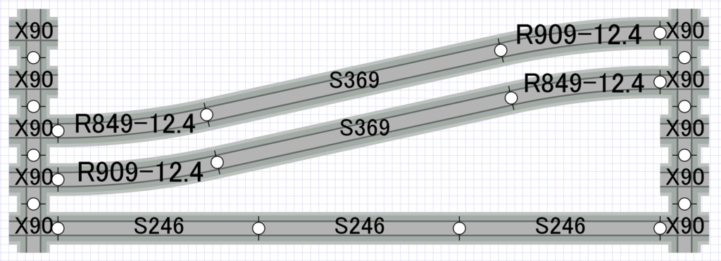 3Dプリント16.5mm道床 ―特殊レールセット―