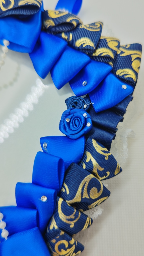 デコ硬質ケース ネイビー×青 B7 ブロマイドサイズ