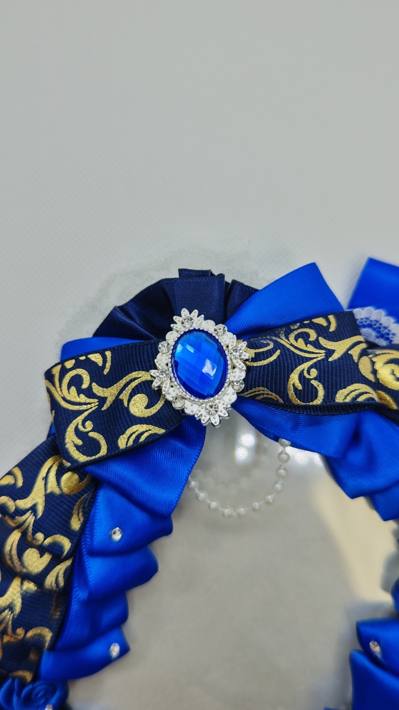 デコ硬質ケース ネイビー×青 B7 ブロマイドサイズ