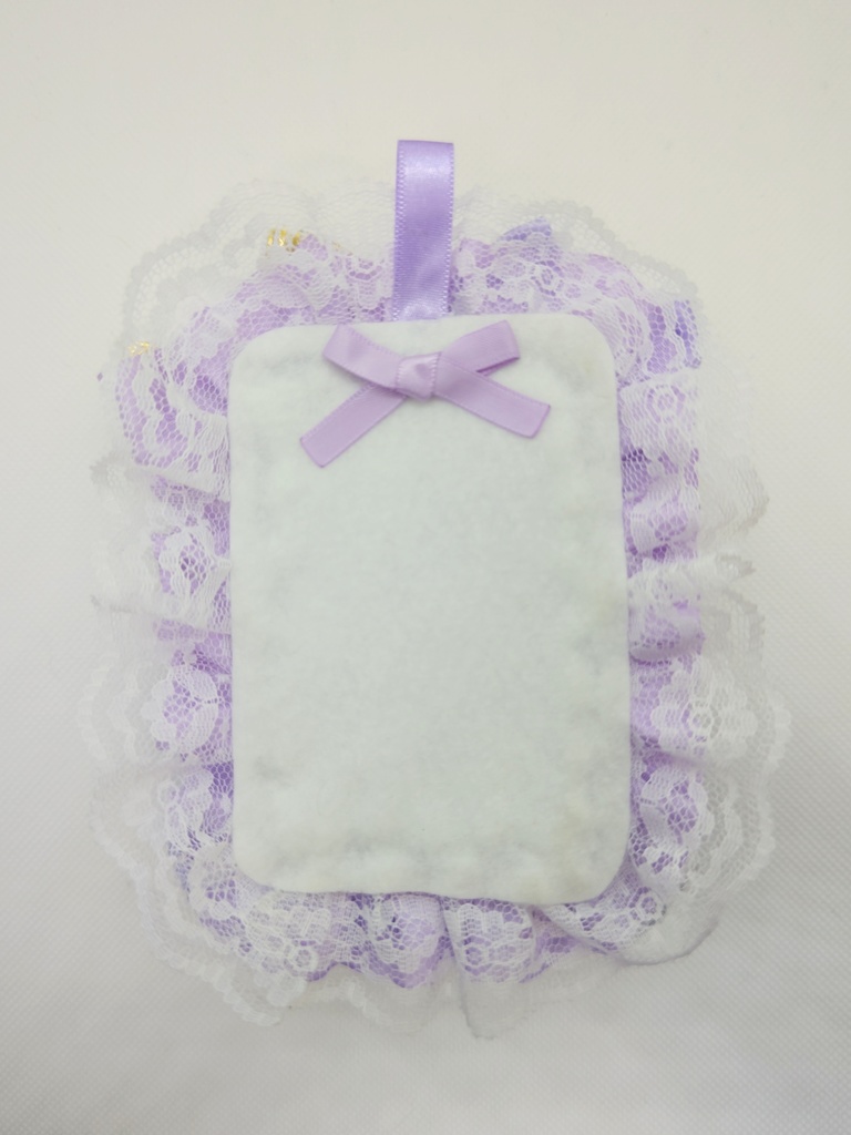 リボンデコ 硬質ケースデコ B8サイズ ライトパープル 薄紫 痛ロゼット