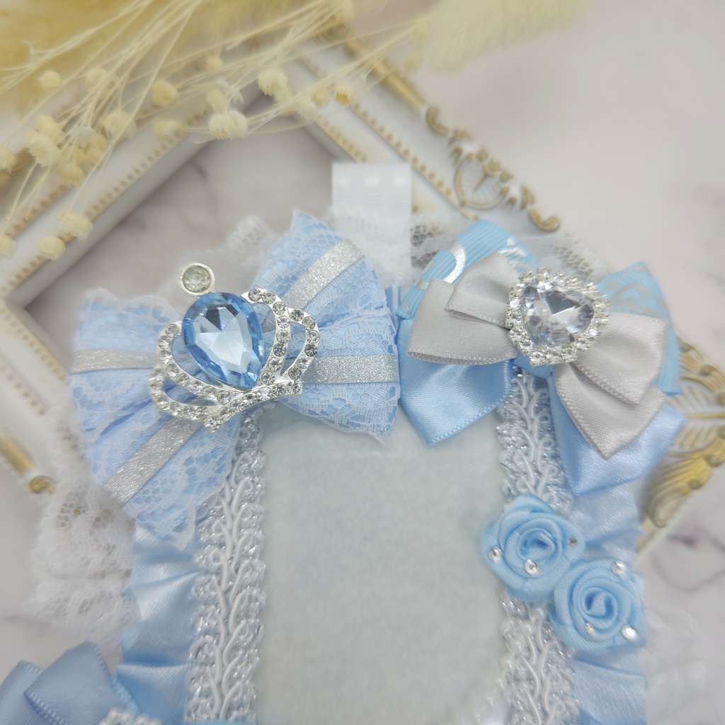 デコケース 硬質ケースデコ トレカケース 痛ロゼット B8サイズ 水色 ライトブルー