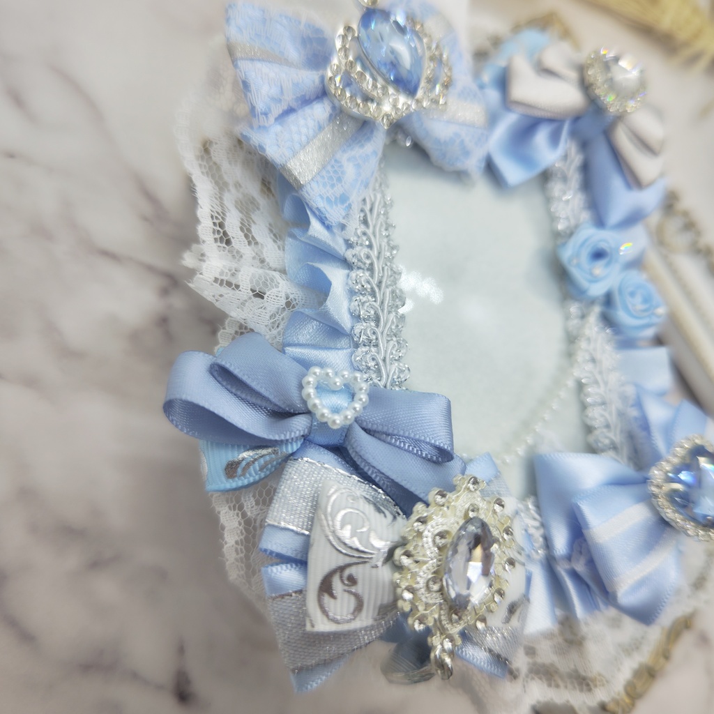 デコケース 硬質ケースデコ トレカケース 痛ロゼット B8サイズ 水色 ライトブルー