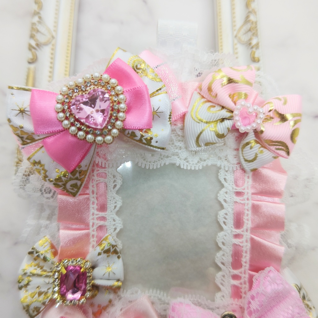 デコケース トレカケース デコ硬質ケース 痛ロゼット ピンク B8サイズ