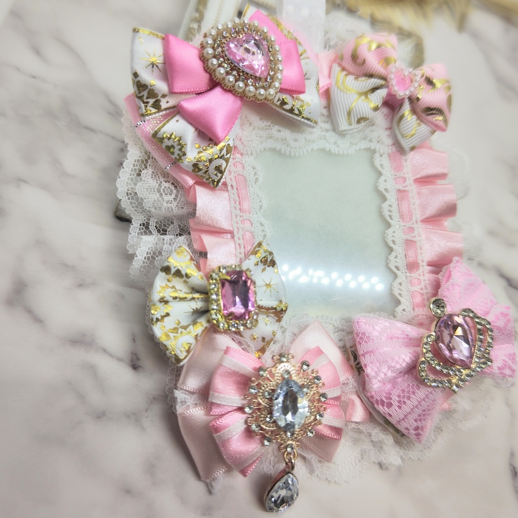 デコケース トレカケース デコ硬質ケース 痛ロゼット ピンク B8サイズ