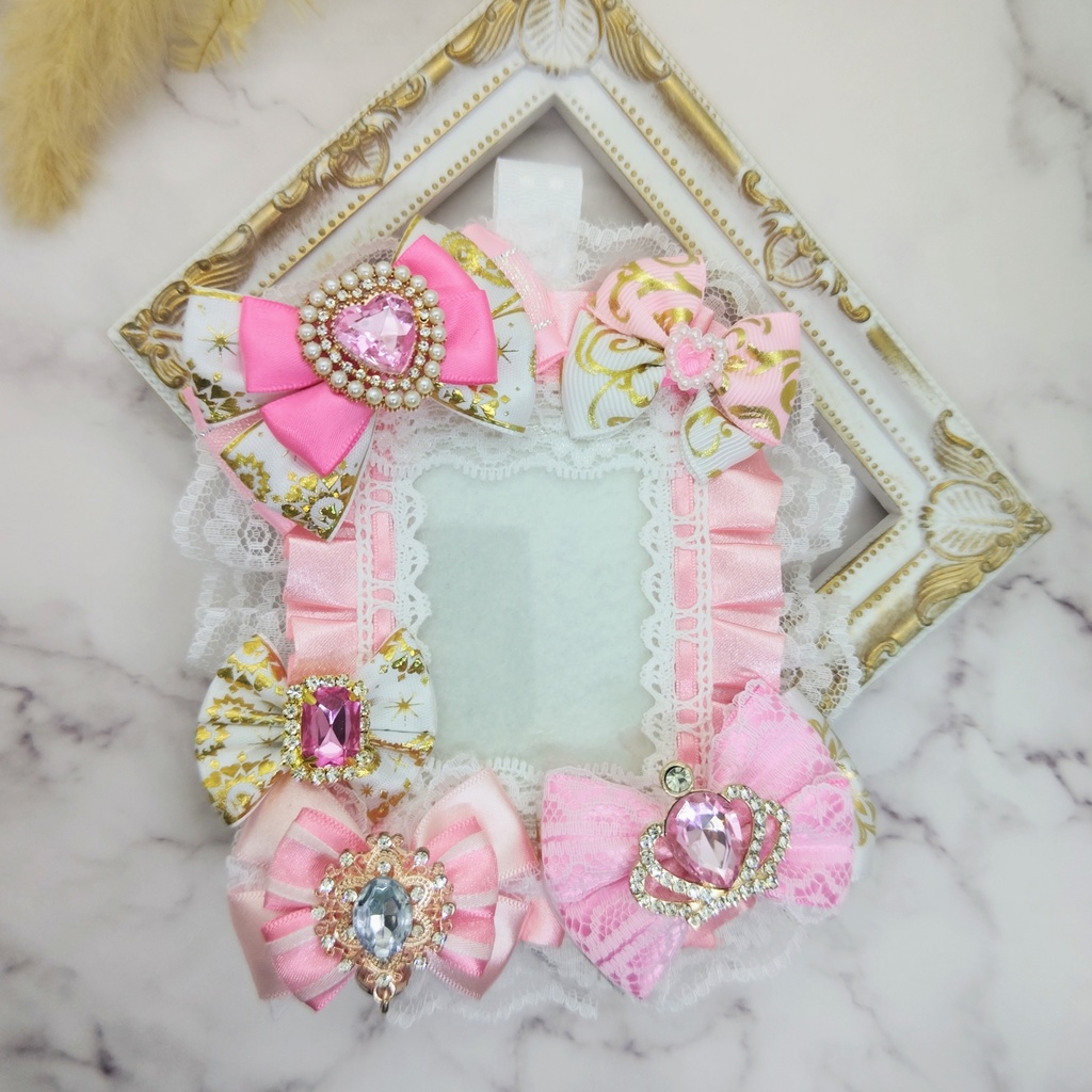 デコケース トレカケース デコ硬質ケース 痛ロゼット ピンク B8サイズ