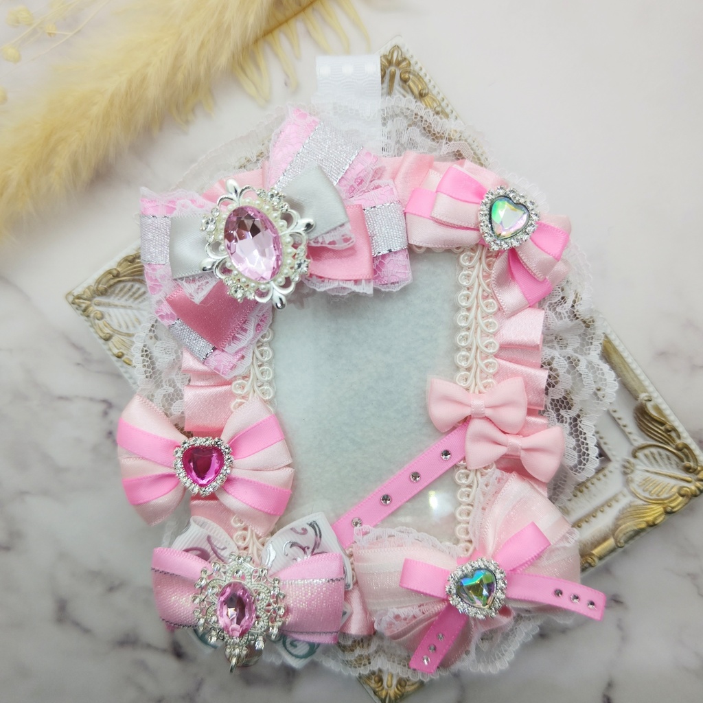 デコケース デコ硬質ケース トレカケース 痛ロゼット B8サイズ ピンク ライトピンク