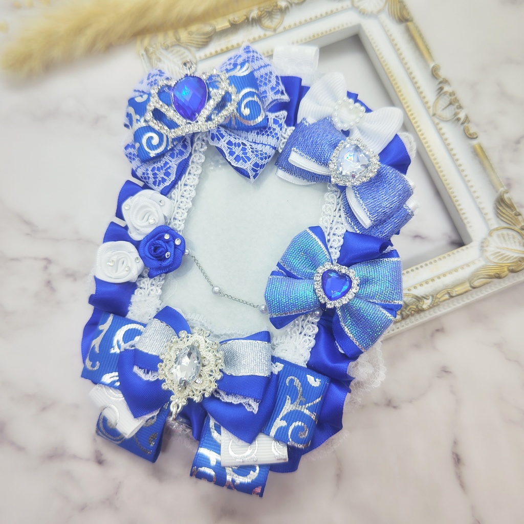 トレカケース 硬質デコケース 青 B8サイズ