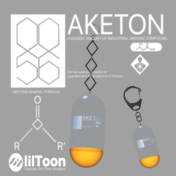 AKETONイヤリング＆キーホルダー