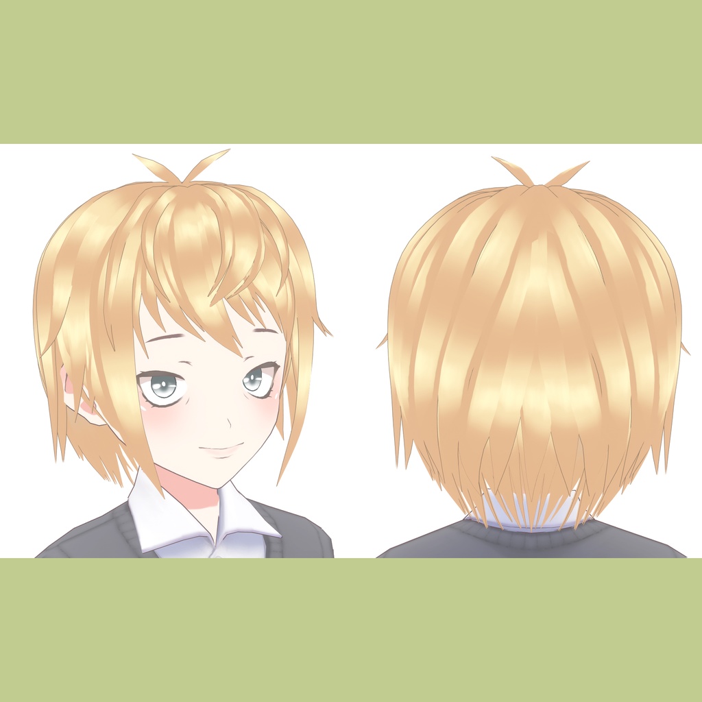 【VRoidヘア セット 】Short Messy hair 短い乱雑な髪