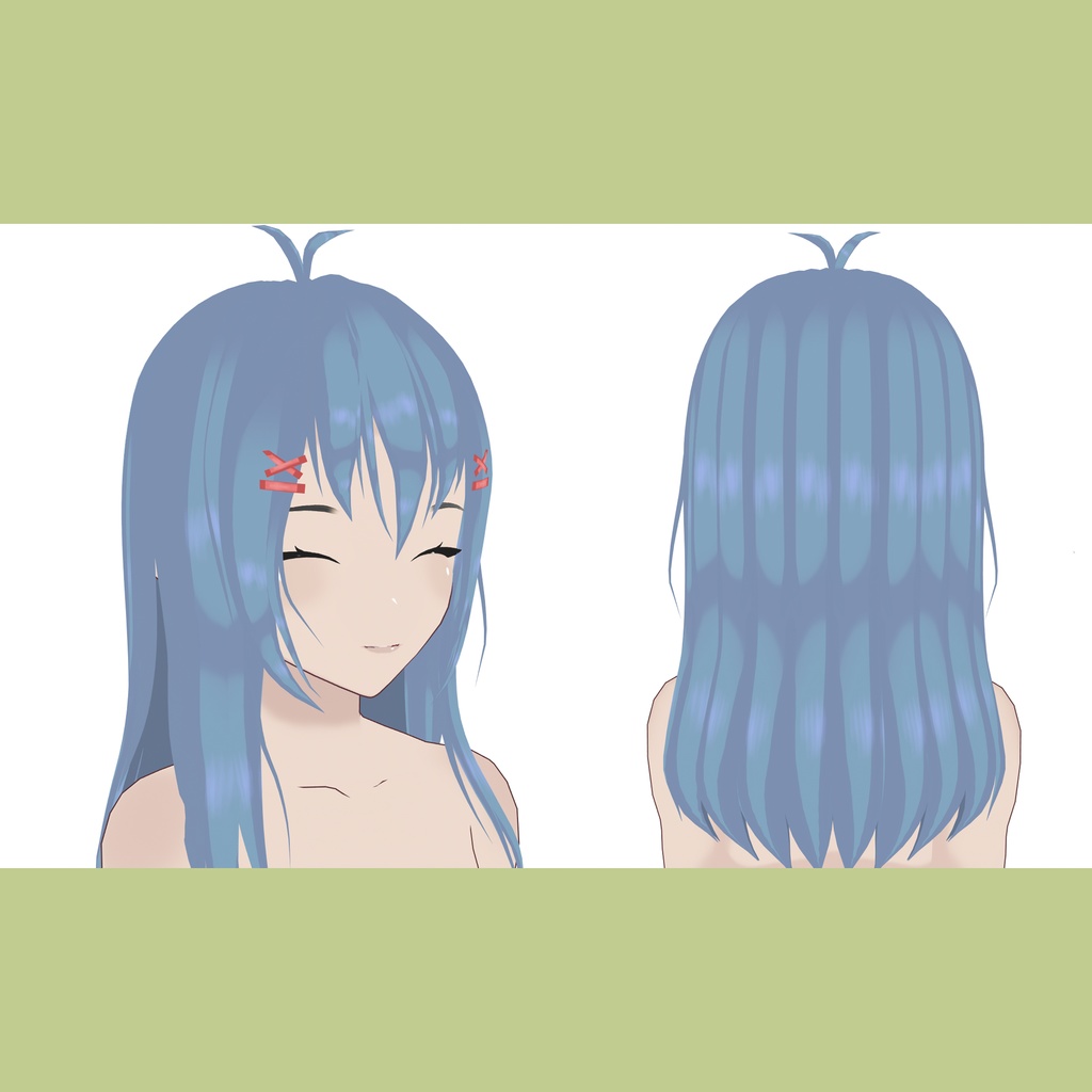 【VRoid無料】Free Simple Long Hair ヘア セット