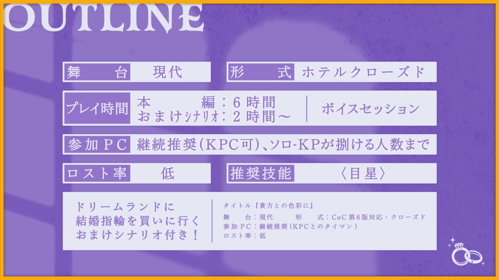 CoC『貴方とのしじまに』【SPLL:E119826】