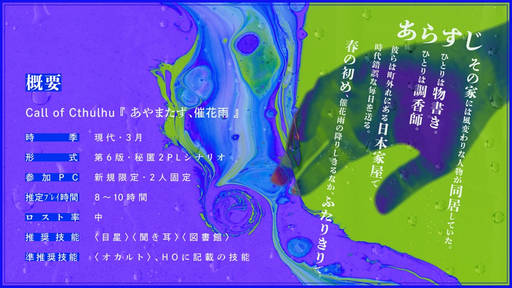 CoC『あやまたず、催花雨』【SPLL:E197211】