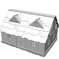 ファンタジーな屋根窓のある家 ミケ助の3d Booth