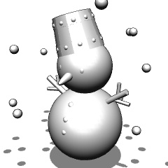 雪だるまと雪