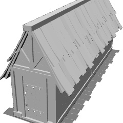 ファンタジーな長い小屋