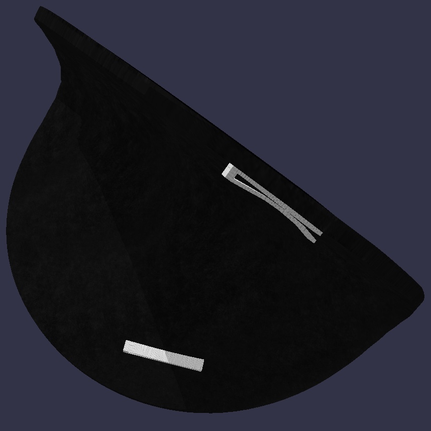 シルクハット風 編み笠