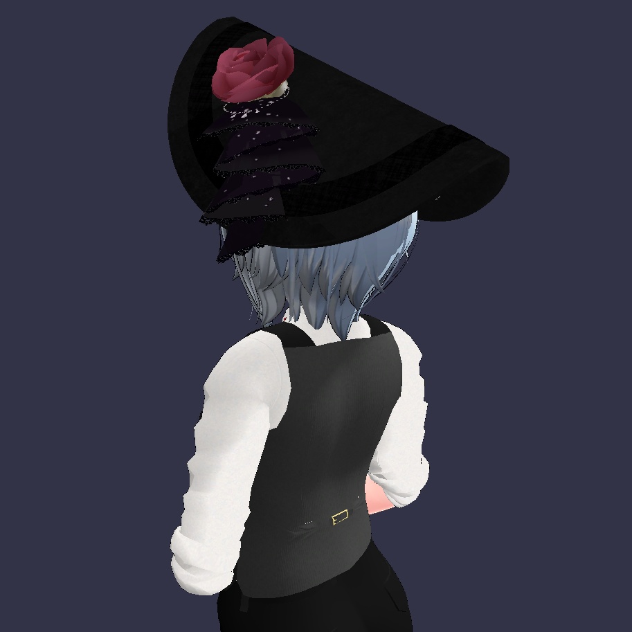 シルクハット風 編み笠