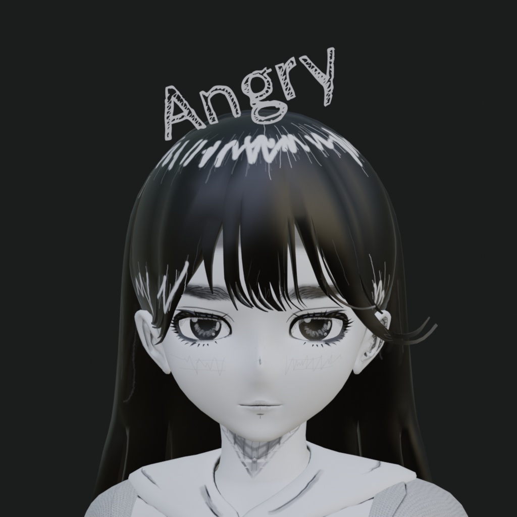 【Manga Style】3Dモデル『Momo』|VRM対応 / Vtuber / アバター向け ※VRChat非推奨