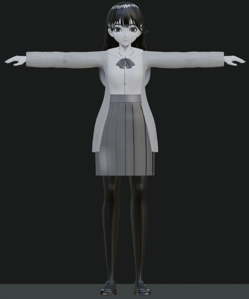 【Manga Style】3Dモデル『Momo』|VRM対応 / Vtuber / アバター向け ※VRChat非推奨