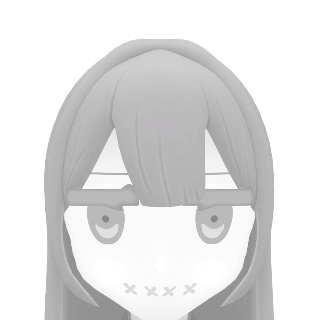 オリジナル3Dモデル「言無 シズカ ことなし しずか」~無言勢のための幽霊VRCアバター~