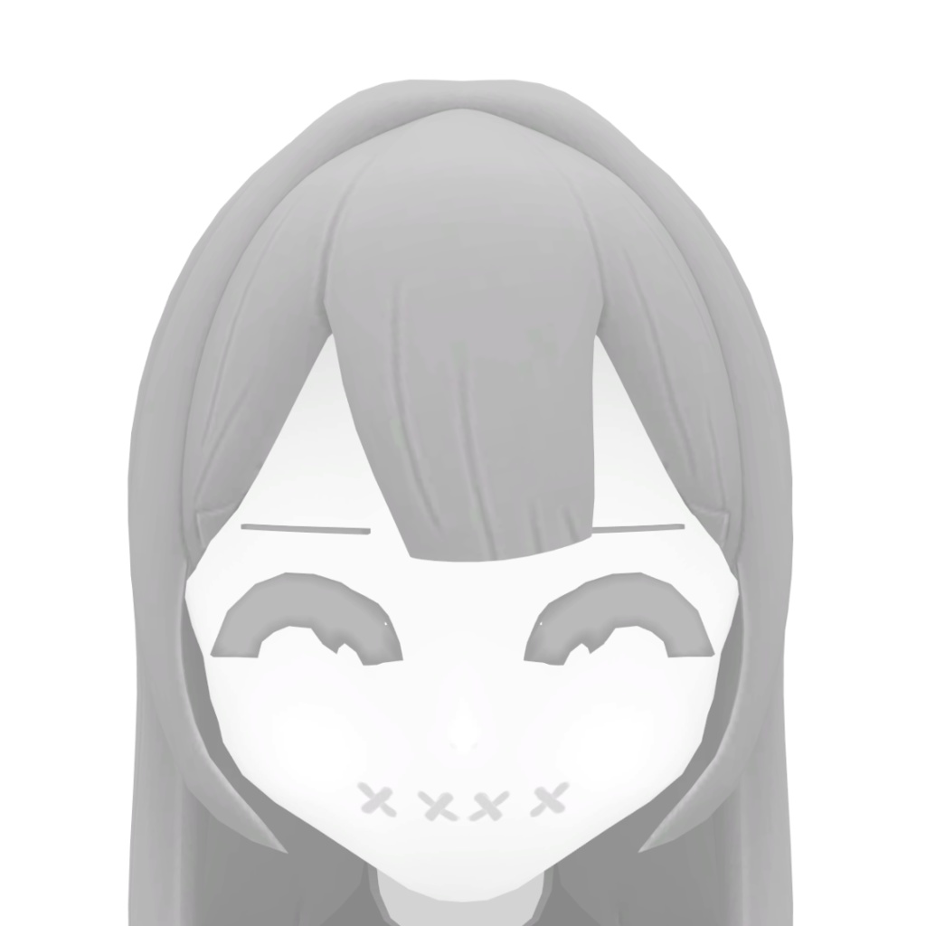 オリジナル3Dモデル「言無 シズカ ことなし しずか」~無言勢のための幽霊VRCアバター~