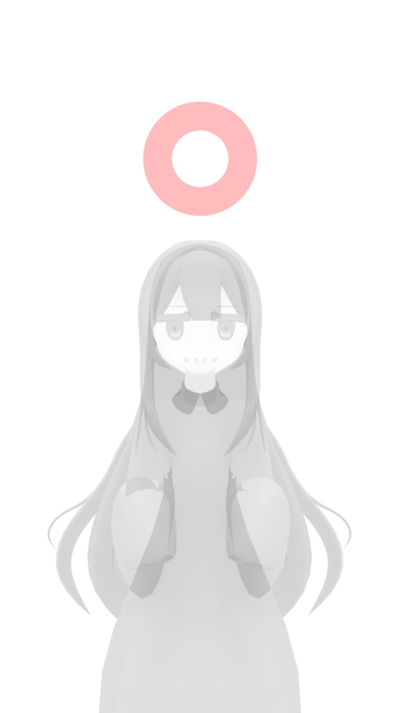 オリジナル3Dモデル「言無 シズカ ことなし しずか」~無言勢のための幽霊VRCアバター~