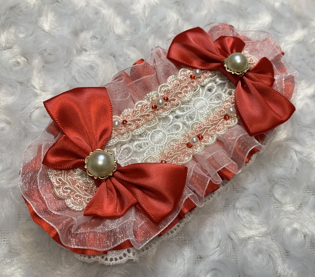 ぬいぐるみ用ヘッドドレス（パール×ゴールド）