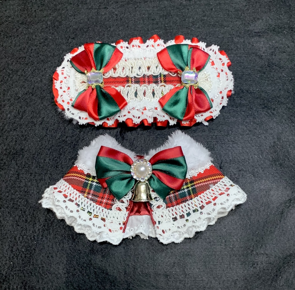 ぬい服クリスマスセット（チェック）