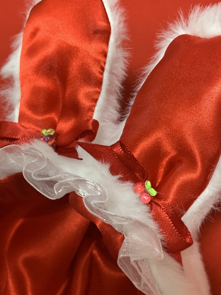 【ぬい服】さくらんぼリボンの白うさぎ🍒