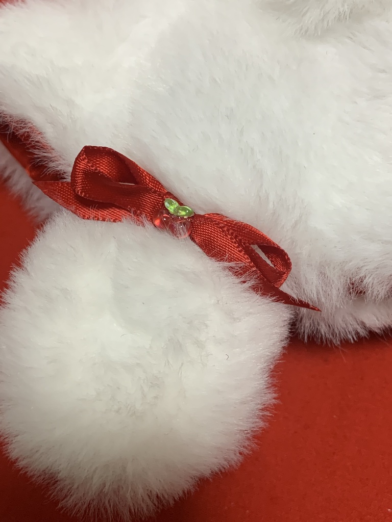 【ぬい服】さくらんぼリボンの白うさぎ🍒