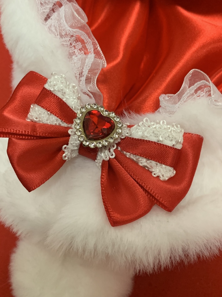 【ぬい服】いちごリボンの白うさぎ🍓