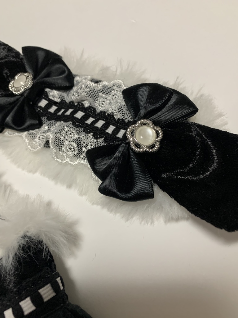 【ぬい服】黒ロップイヤーセット🐇🖤